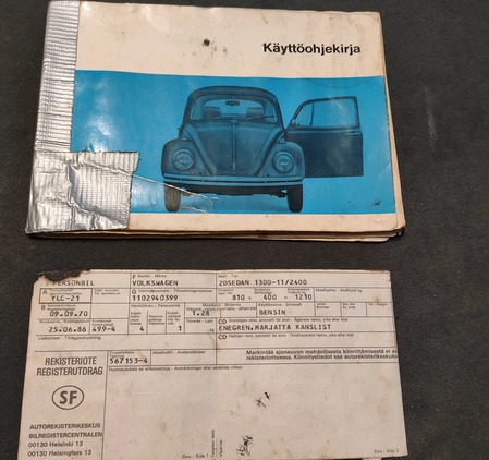 Volkswagen Garbus cena 39900 przebieg: 30640, rok produkcji 1970 z Siedlce małe 191